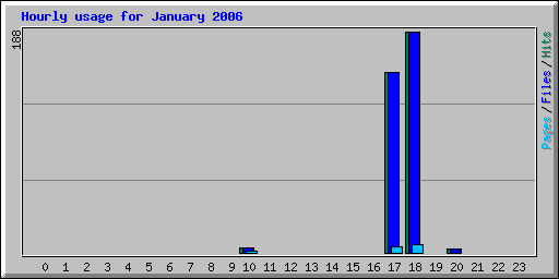 Hourly usage for January 2006